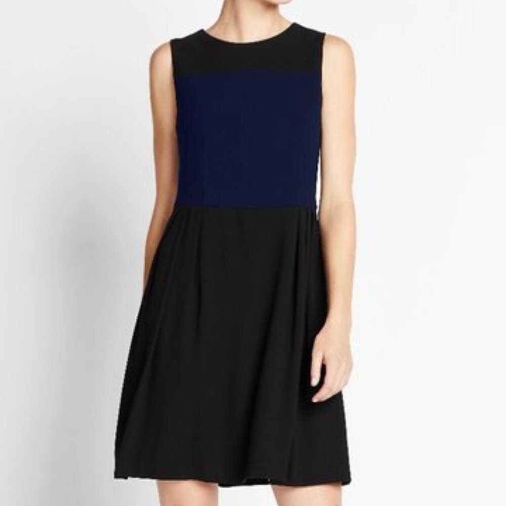 Of/Mercer Career Wear Colorblock Sheath Dress Sleeveless Size 4 Black‎